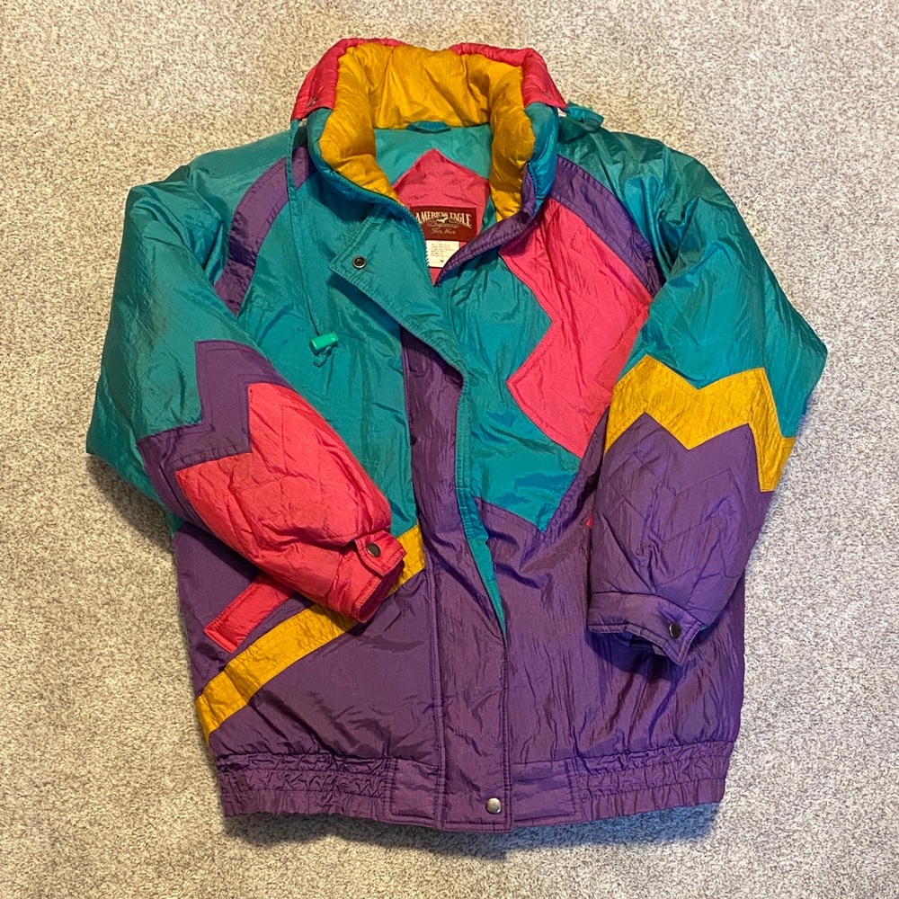 American Eagle Outfitters Multicolor ski jacket womens coat